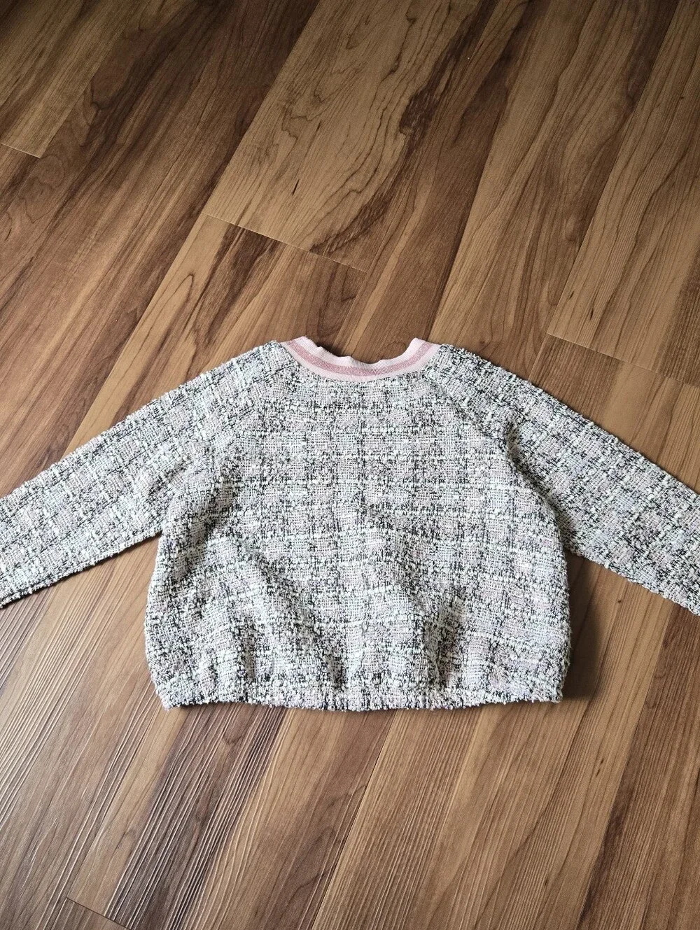 Little girl 4 EUC Truly Me Pink ruffle dress with tweed sweater cover